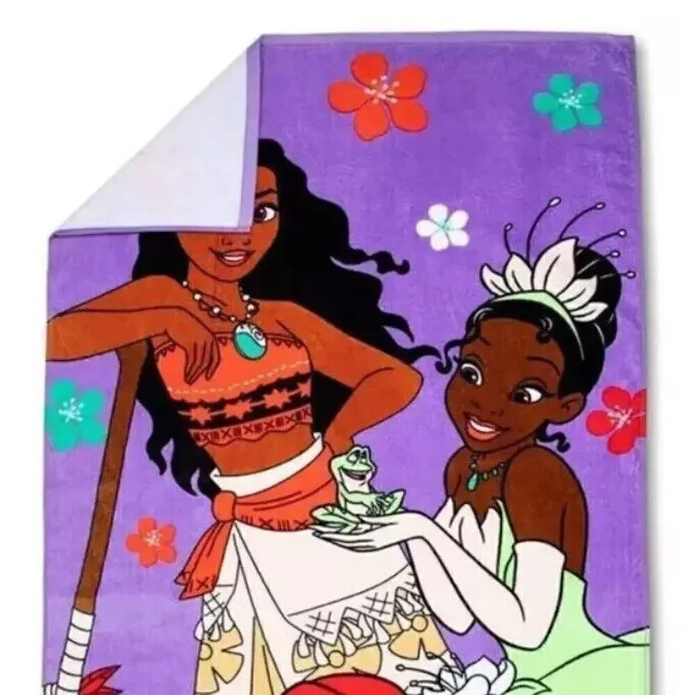 Disney Princess Flowers Beach Towel measures 28 x 58 inches